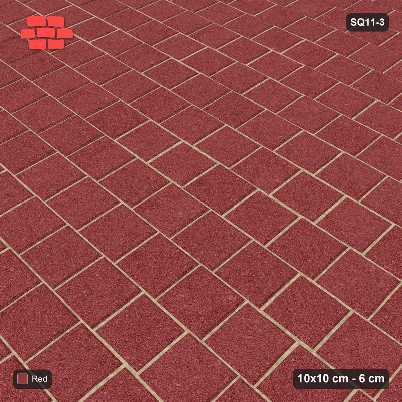 Interlock (Pasco) 10x10 cm · SQ11-3 · Quarter Running Bond · Side view