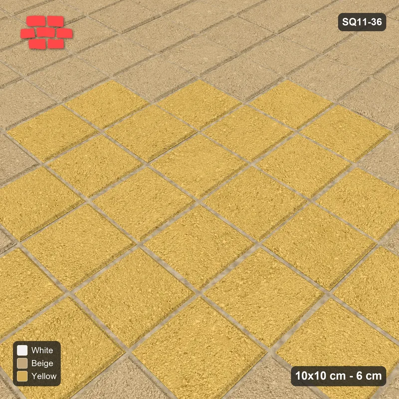 Interlock (Pasco) 10x10 cm · SQ11-36 · Diamond Medallion · Side view