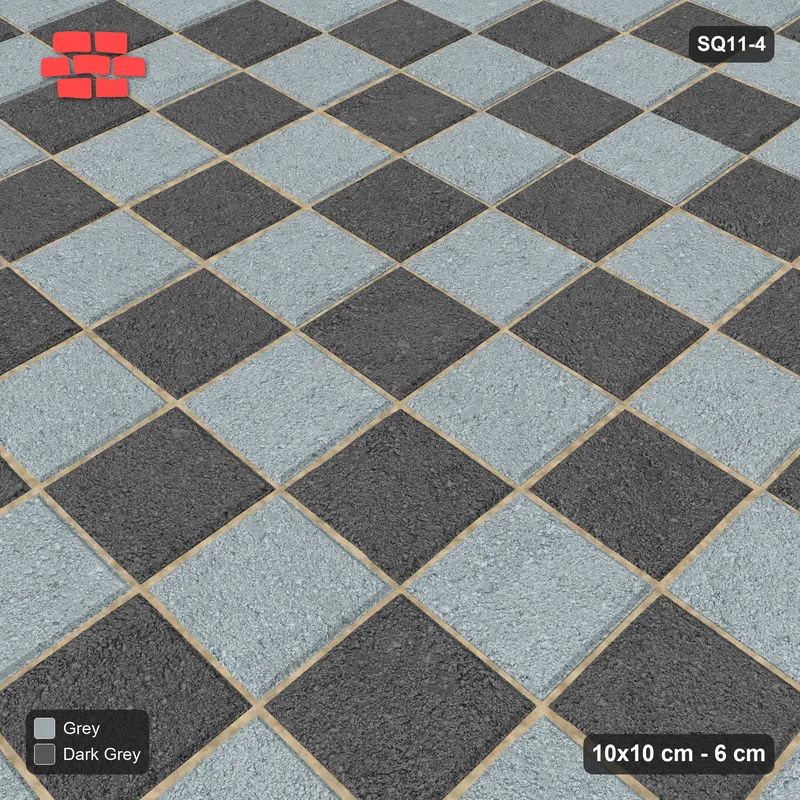 Interlock (Pasco) 10x10 cm · SQ11-4 · Unit Checkerboard · Side view