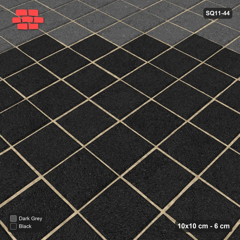 Interlock (Pasco) 10x10 cm · SQ11-44 · Border with Centre Diamond · Side view