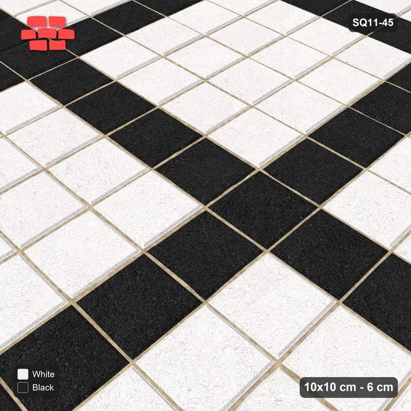 Interlock (Pasco) 10x10 cm · SQ11-45 · Windowpane Grid · Side view