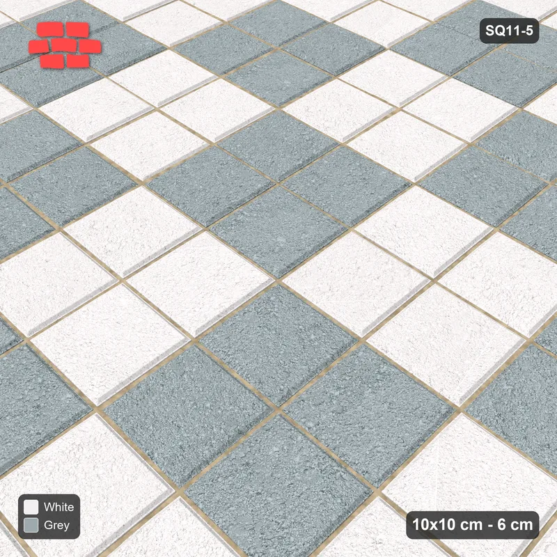 Interlock (Pasco) 10x10 cm · SQ11-5 · Two-Unit Checkerboard · Side view