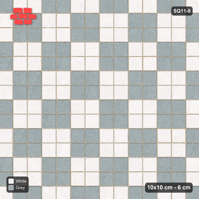 Interlock (Pasco) 10x10 cm · SQ11-5 · Two-Unit Checkerboard · Top view