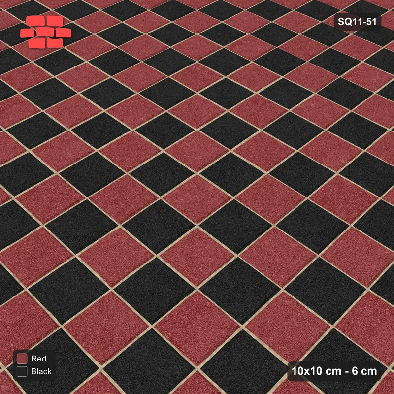 Interlock (Pasco) 10x10 cm · SQ11-51 · Unit Checkerboard · Side view