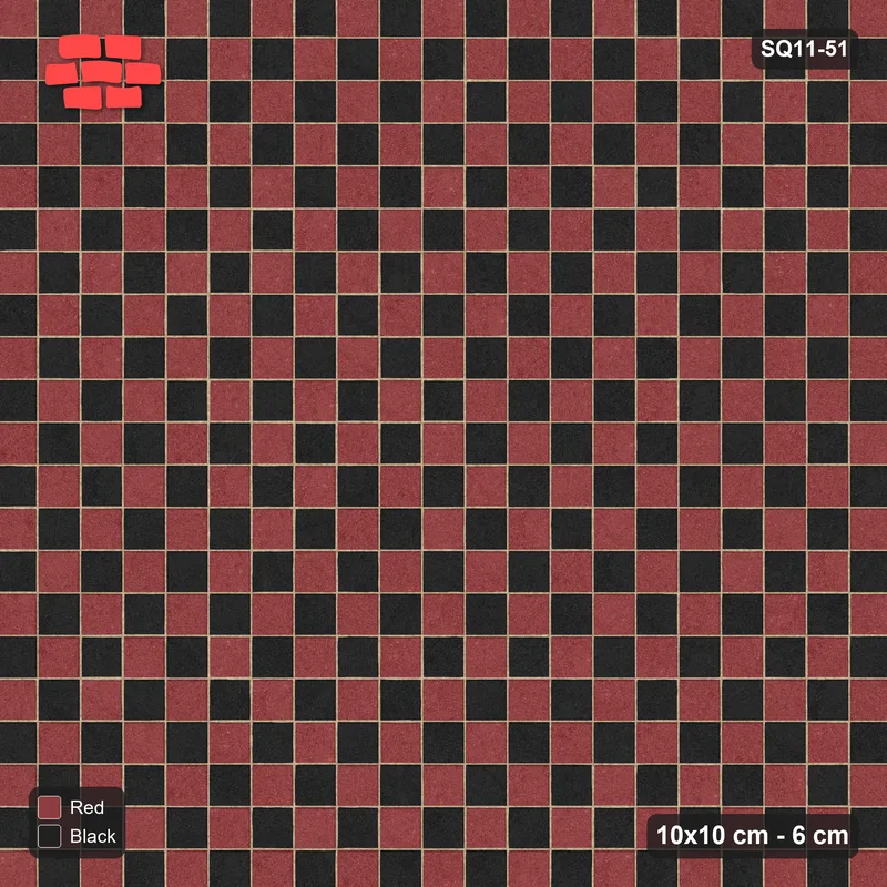 Interlock (Pasco) 10x10 cm · SQ11-51 · Unit Checkerboard · Top view