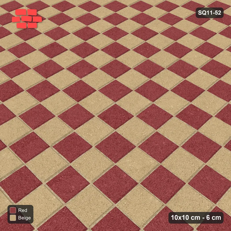 Interlock (Pasco) 10x10 cm · SQ11-52 · Unit Checkerboard · Side view
