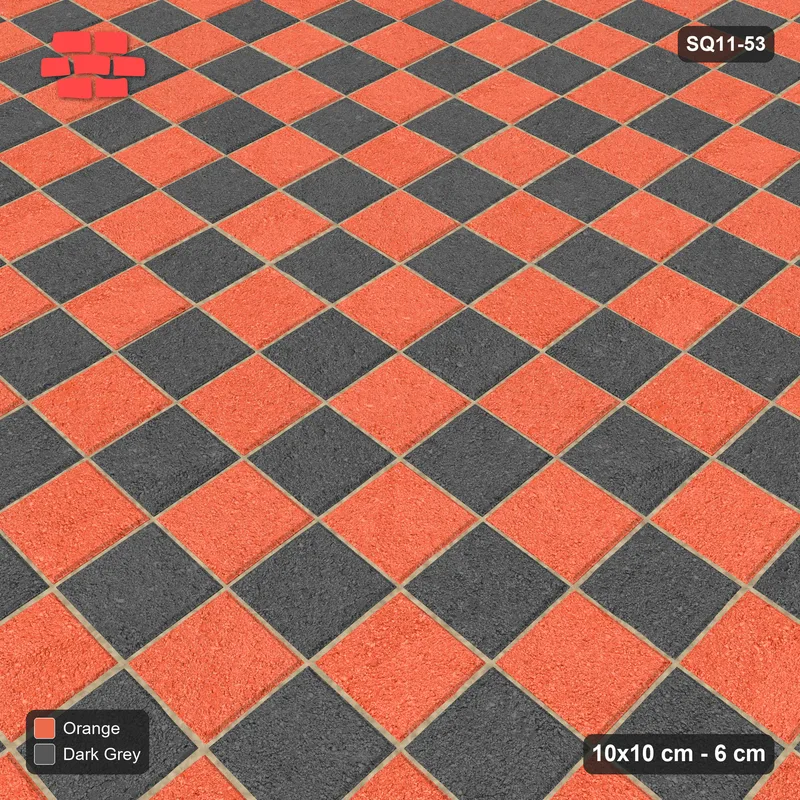 Interlock (Pasco) 10x10 cm · SQ11-53 · Unit Checkerboard · Side view