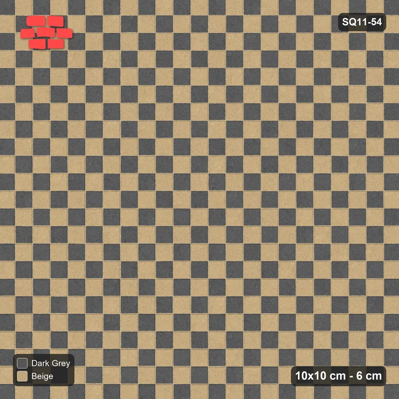 Interlock (Pasco) 10x10 cm · SQ11-54 · Unit Checkerboard · Top view
