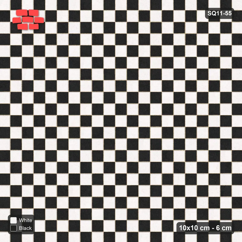 Interlock (Pasco) 10x10 cm · SQ11-55 · Unit Checkerboard · Top view