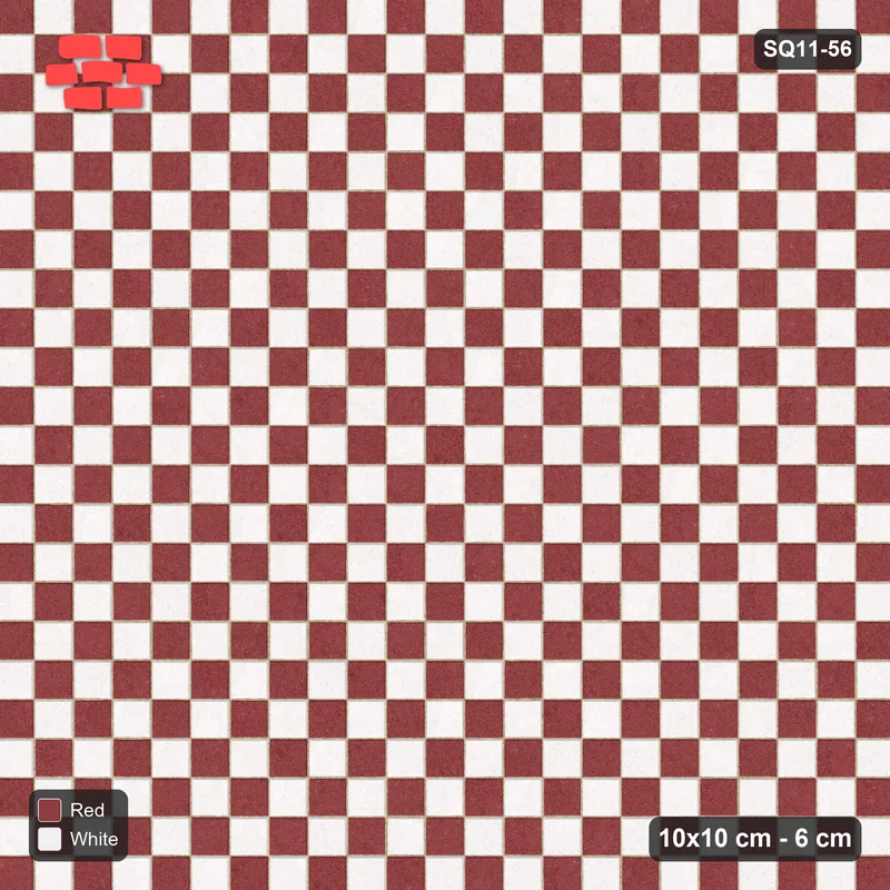 Interlock (Pasco) 10x10 cm · SQ11-56 · Unit Checkerboard · Top view