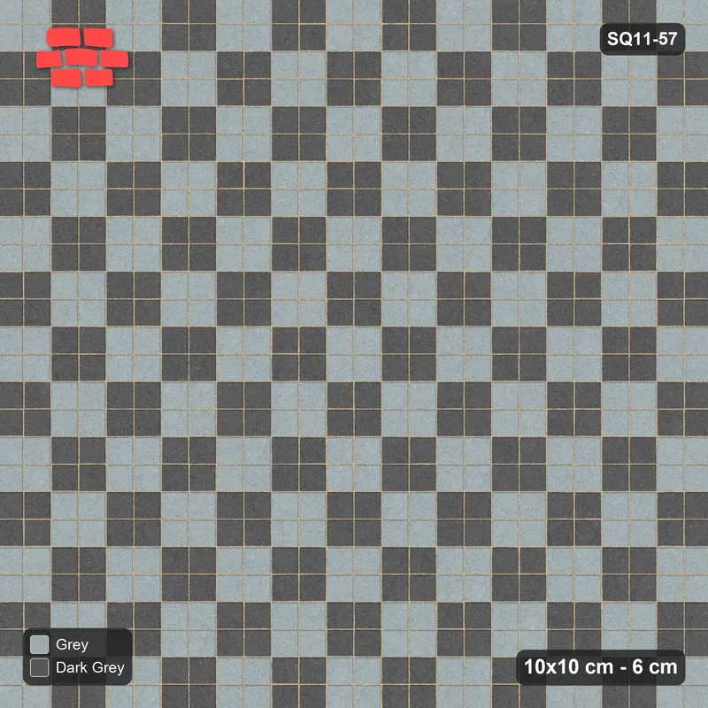 Interlock (Pasco) 10x10 cm · SQ11-57 · Two-Unit Checkerboard · Top view