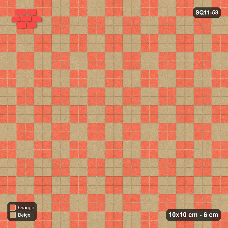 Interlock (Pasco) 10x10 cm · SQ11-58 · Two-Unit Checkerboard · Top view