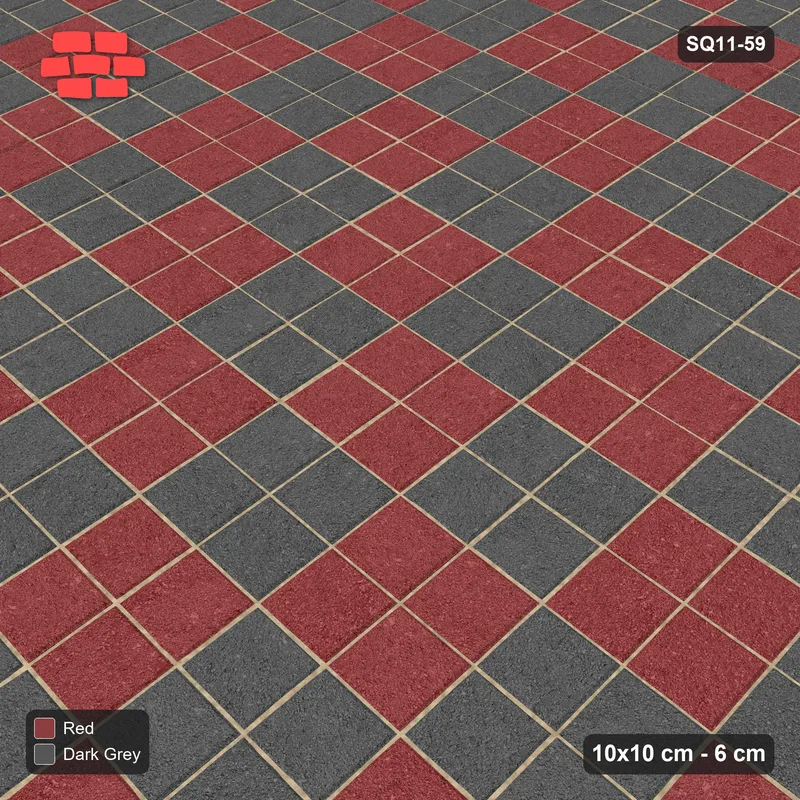 Interlock (Pasco) 10x10 cm · SQ11-59 · Two-Unit Checkerboard · Side view
