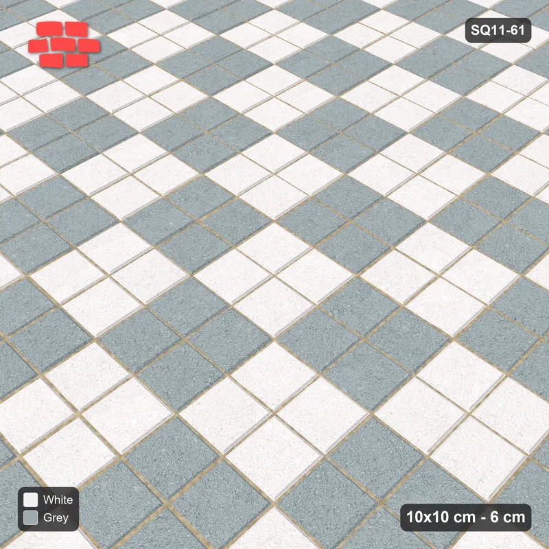 Interlock (Pasco) 10x10 cm · SQ11-61 · Two-Unit Checkerboard · Side view