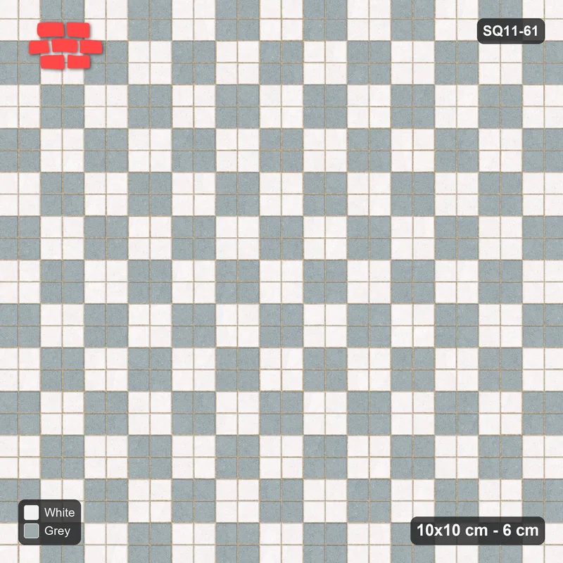 Interlock (Pasco) 10x10 cm · SQ11-61 · Two-Unit Checkerboard · Top view