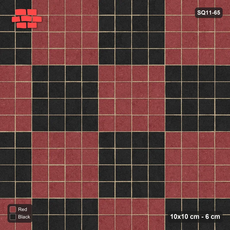 Interlock (Pasco) 10x10 cm · SQ11-65 · Four-Unit Block Checkerboard · Top view
