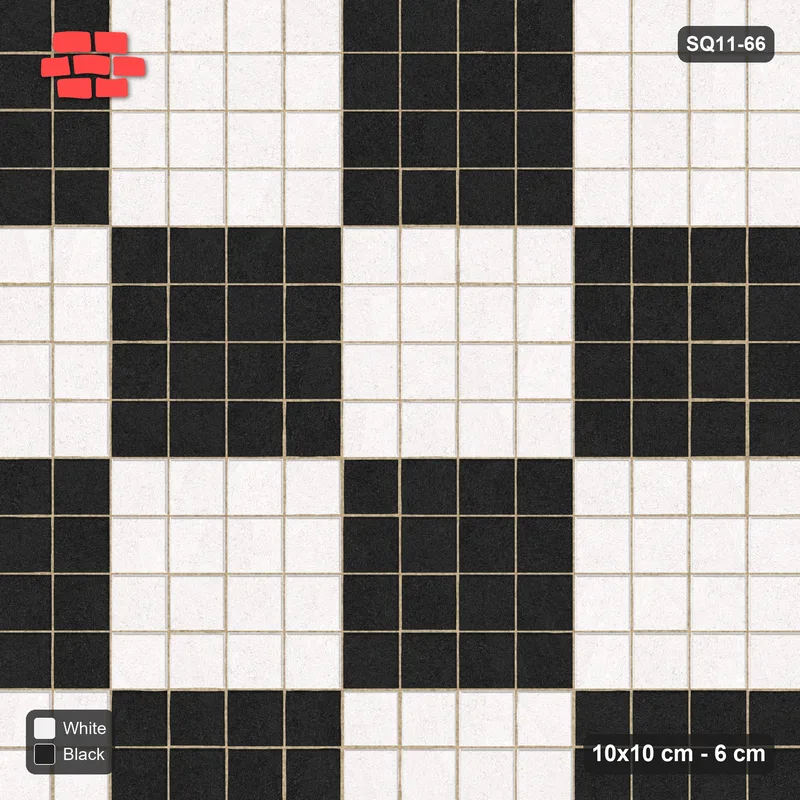 Interlock (Pasco) 10x10 cm · SQ11-66 · Four-Unit Block Checkerboard · Top view