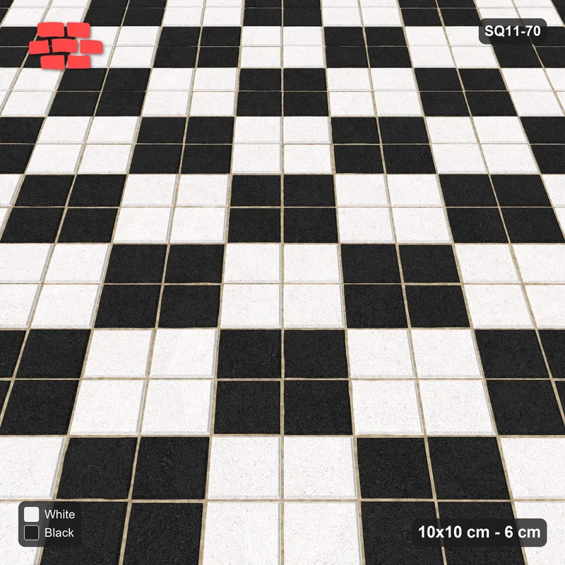 Interlock (Pasco) 10x10 cm · SQ11-70 · Diagonal Checkerboard · Side view