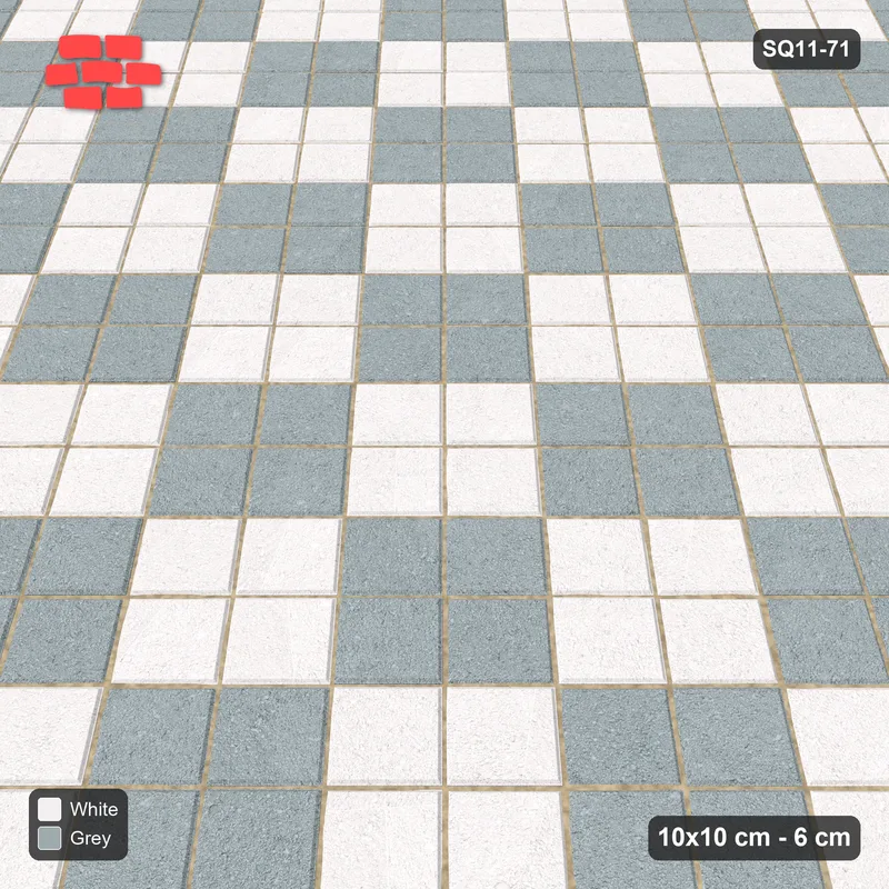 Interlock (Pasco) 10x10 cm · SQ11-71 · Diagonal Checkerboard · Side view