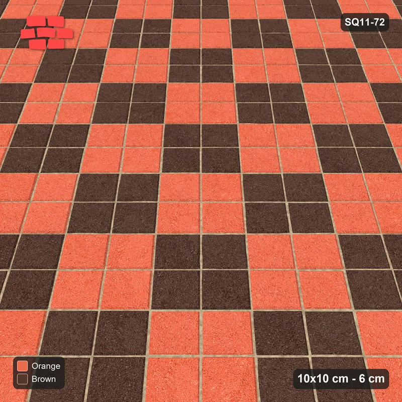 Interlock (Pasco) 10x10 cm · SQ11-72 · Diagonal Checkerboard · Side view