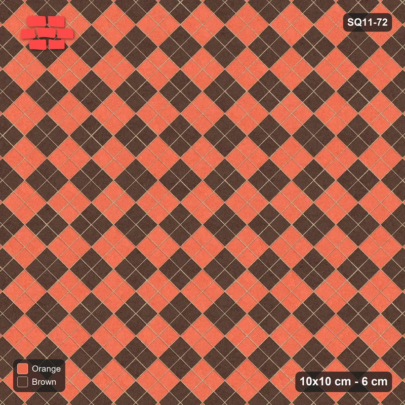 Interlock (Pasco) 10x10 cm · SQ11-72 · Diagonal Checkerboard · Top view