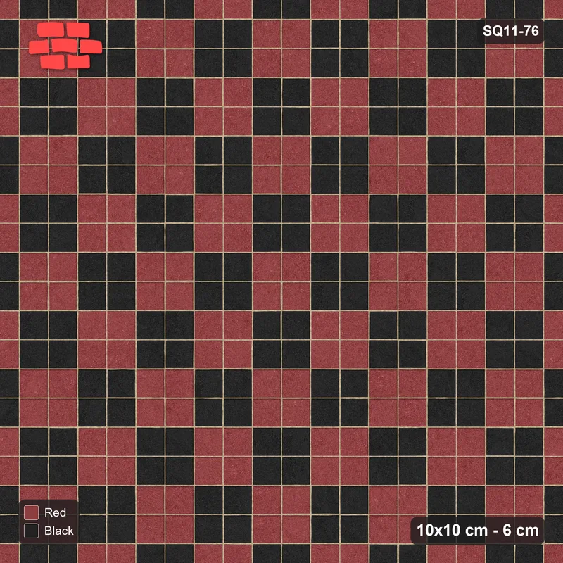 Interlock (Pasco) 10x10 cm · SQ11-76 · Checkerboard in Kerb Frame · Top view