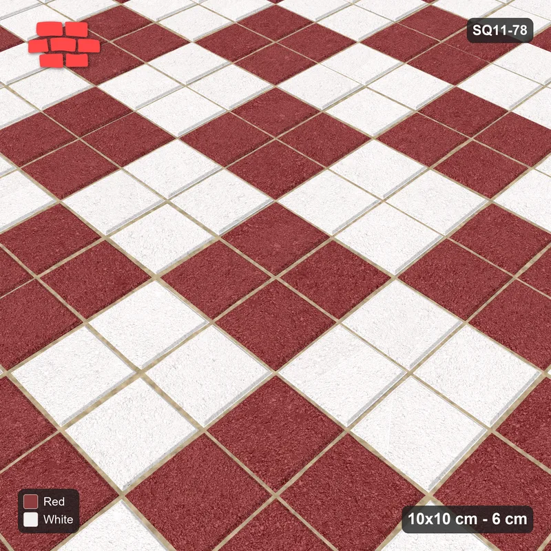 Interlock (Pasco) 10x10 cm · SQ11-78 · Checkerboard in Kerb Frame · Side view