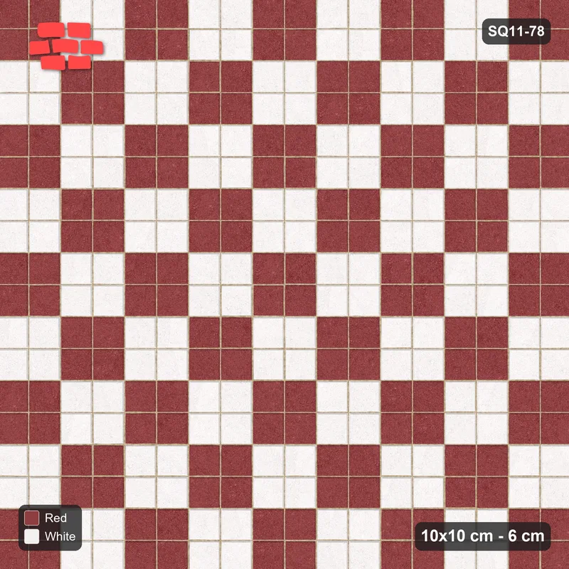 Interlock (Pasco) 10x10 cm · SQ11-78 · Checkerboard in Kerb Frame · Top view