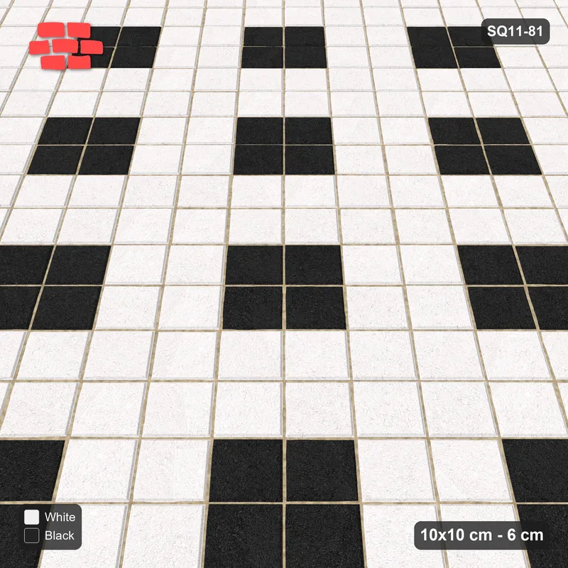 Interlock (Pasco) 10x10 cm · SQ11-81 · Harlequin Diamonds · Side view