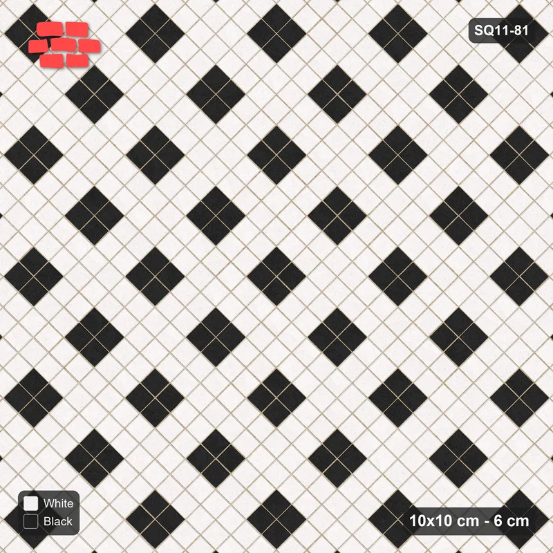 Interlock (Pasco) 10x10 cm · SQ11-81 · Harlequin Diamonds · Top view