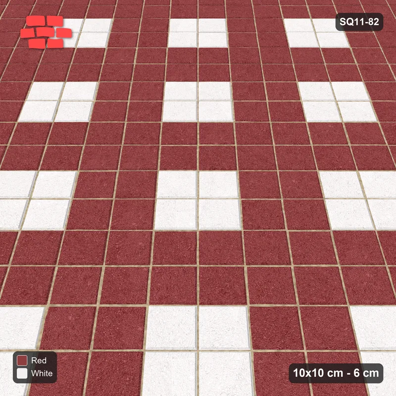 Interlock (Pasco) 10x10 cm · SQ11-82 · Harlequin Diamonds · Side view