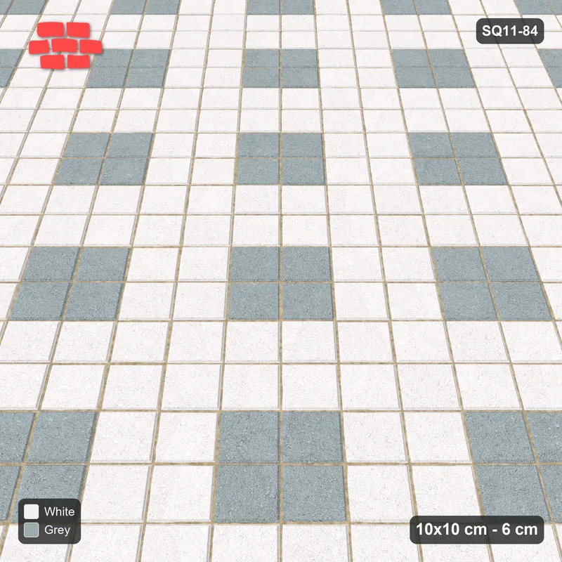Interlock (Pasco) 10x10 cm · SQ11-84 · Harlequin Diamonds · Side view