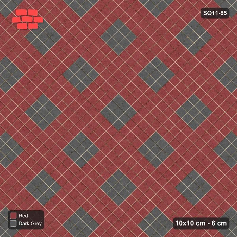 Interlock (Pasco) 10x10 cm · SQ11-85 · Harlequin Diamonds · Top view