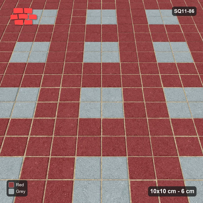 Interlock (Pasco) 10x10 cm · SQ11-86 · Harlequin Diamonds · Side view