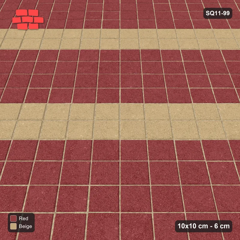 Interlock (Pasco) 10x10 cm · SQ11-99 · Diagonal Course Stripes · Side view