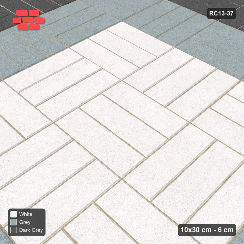 Interlock (Pasco) 10x30 cm · RC13-37 · Basketweave with concentric tone rings · Side view