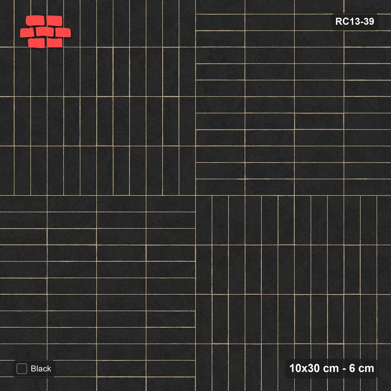 Interlock (Pasco) 10x30 cm · RC13-39 · Alternating plank panels 120 cm · Top view
