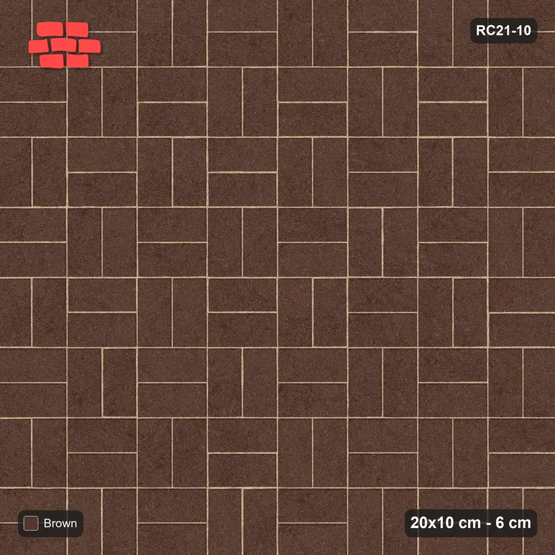Interlock (Pasco) 20x10 cm · RC21-10 · Single Basketweave · Top view