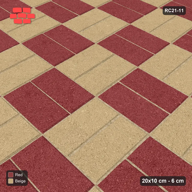 Interlock (Pasco) 20x10 cm · RC21-11 · Basketweave Chequer · Side view