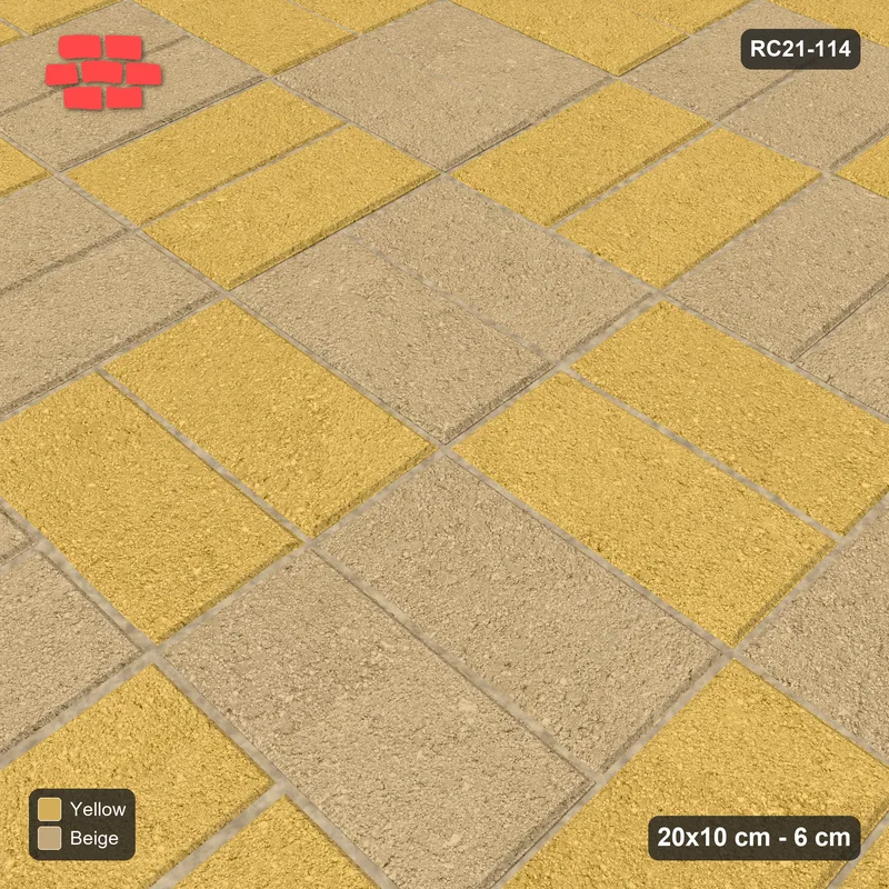 Interlock (Pasco) 20x10 cm · RC21-114 · Double Basketweave, Chequer Groups · Side view