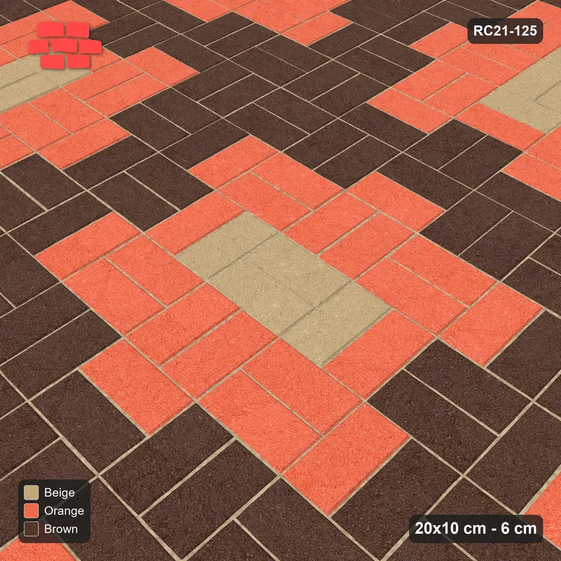 Interlock (Pasco) 20x10 cm · RC21-125 · Basketweave, Medallion Squares · Side view