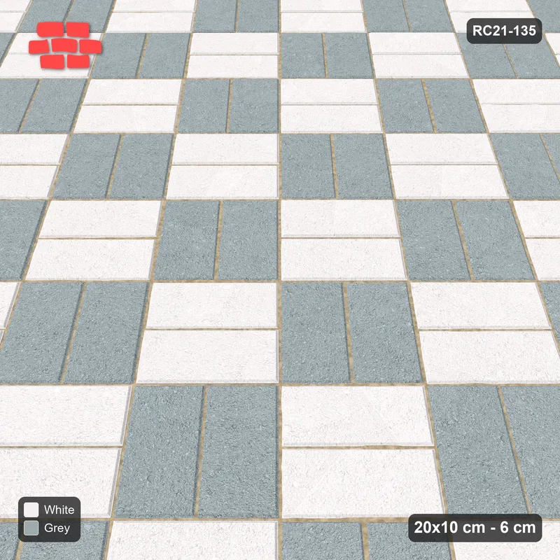 Interlock (Pasco) 20x10 cm · RC21-135 · Diagonal Parquet, Chequer · Side view