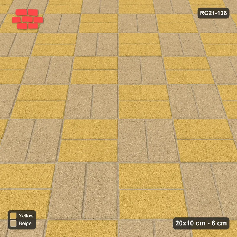 Interlock (Pasco) 20x10 cm · RC21-138 · Diagonal Parquet, Chequer · Side view