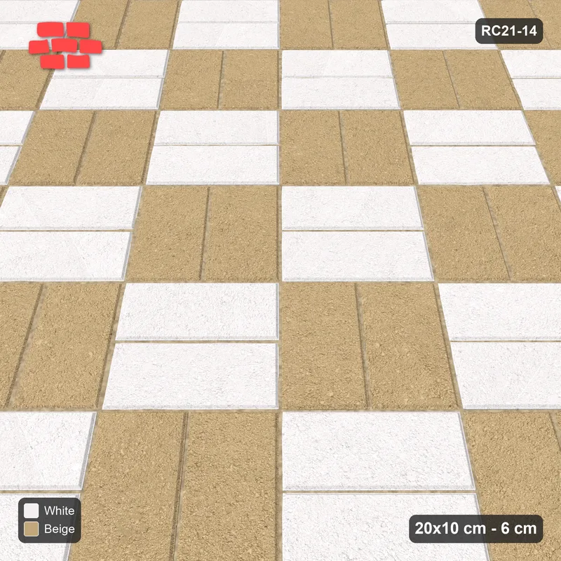 Interlock (Pasco) 20x10 cm · RC21-14 · Diagonal Parquet · Side view