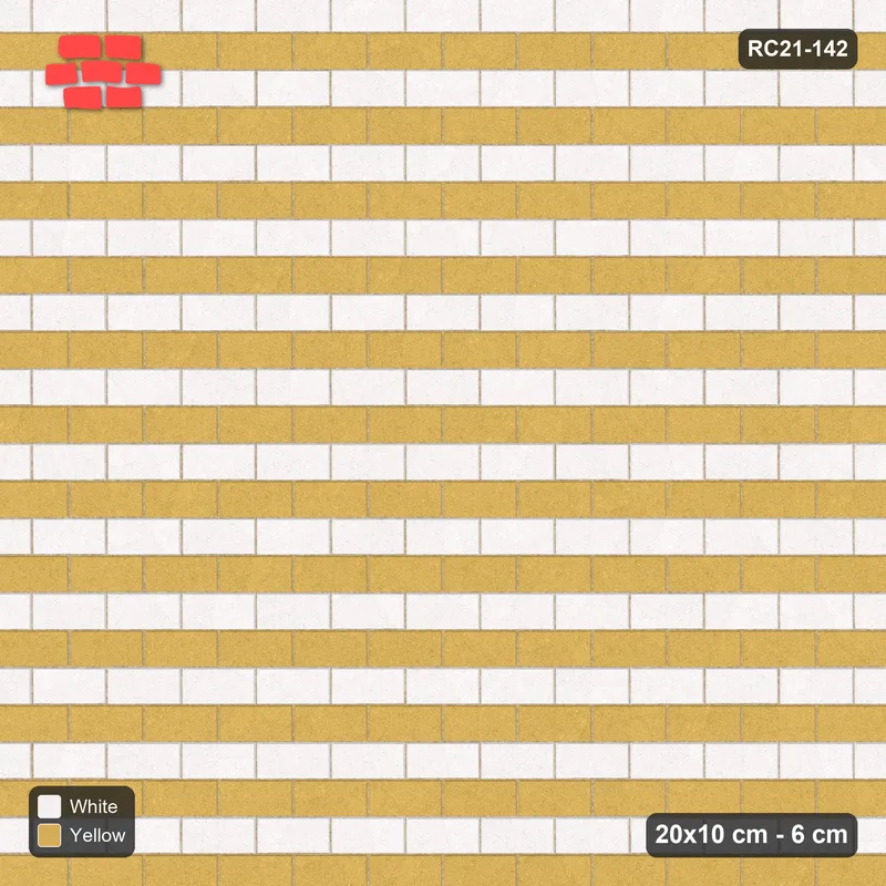 Interlock (Pasco) 20x10 cm · RC21-142 · Running Bond, Alternate Courses · Top view
