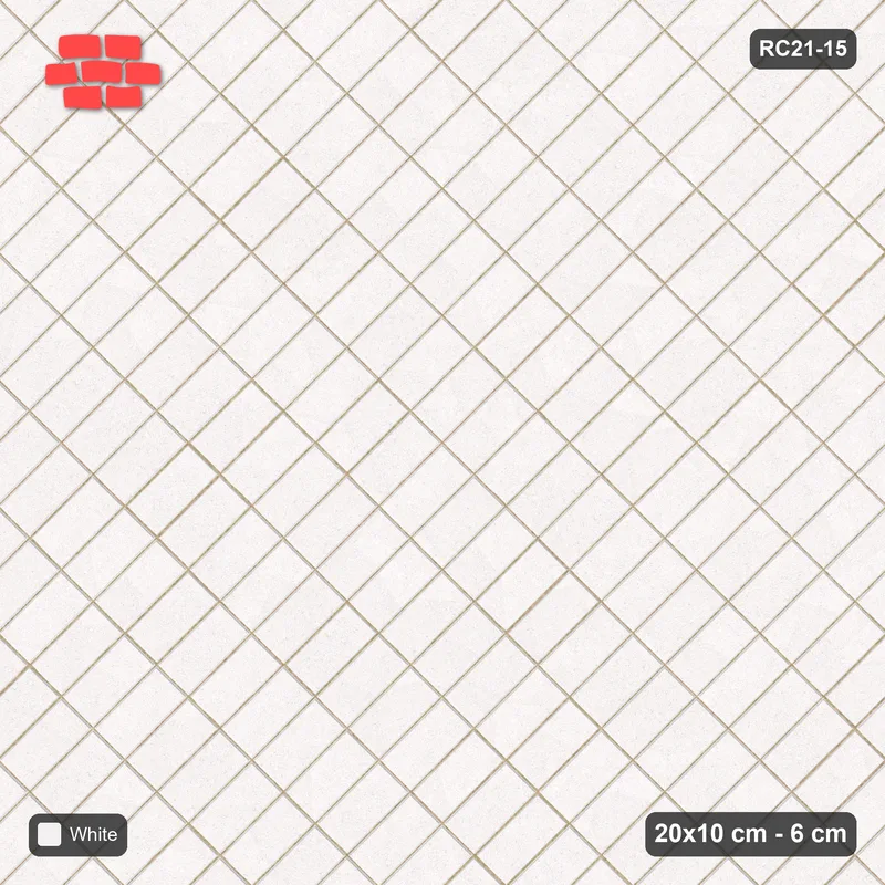 Interlock (Pasco) 20x10 cm · RC21-15 · Stack Bond 45 · Top view