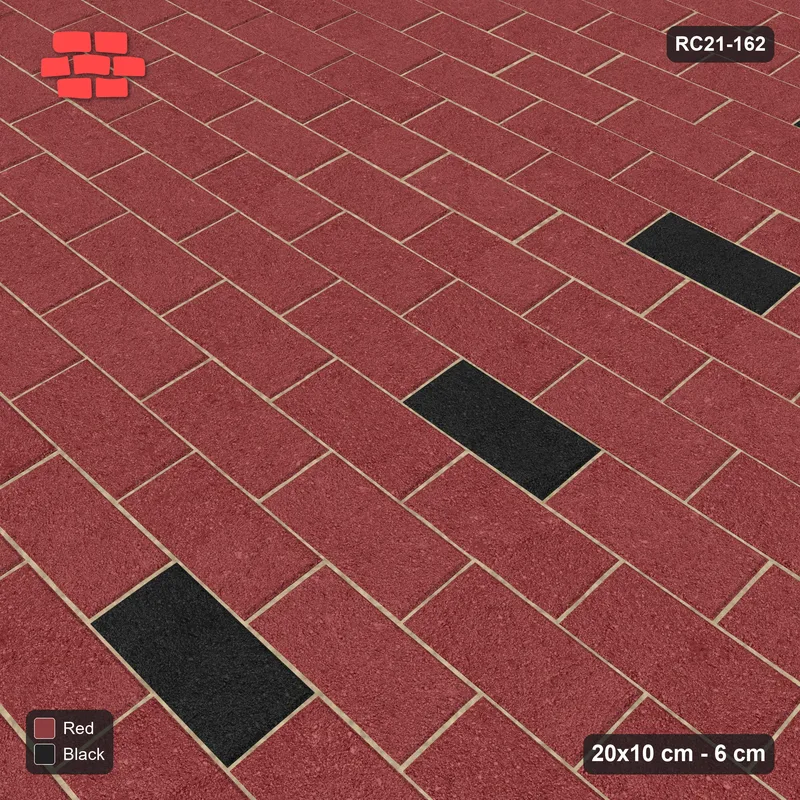 Interlock (Pasco) 20x10 cm · RC21-162 · Running Bond, Accent Dots · Side view