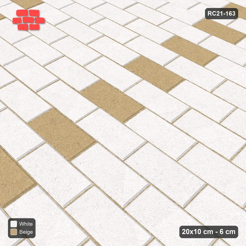 Interlock (Pasco) 20x10 cm · RC21-163 · Running Bond, Accent Dots · Side view