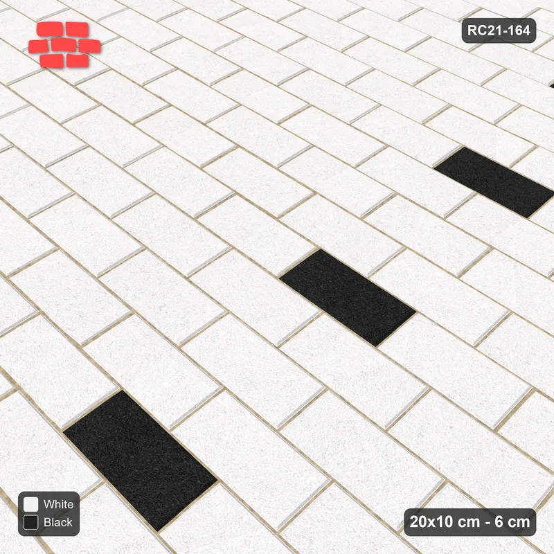 Interlock (Pasco) 20x10 cm · RC21-164 · Running Bond, Accent Dots · Side view
