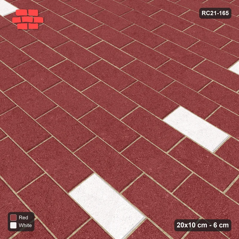 Interlock (Pasco) 20x10 cm · RC21-165 · Running Bond, Accent Dots · Side view